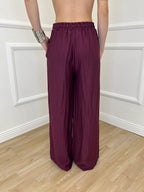 Tailleur In Lino e Tencel 26301 Burgundy