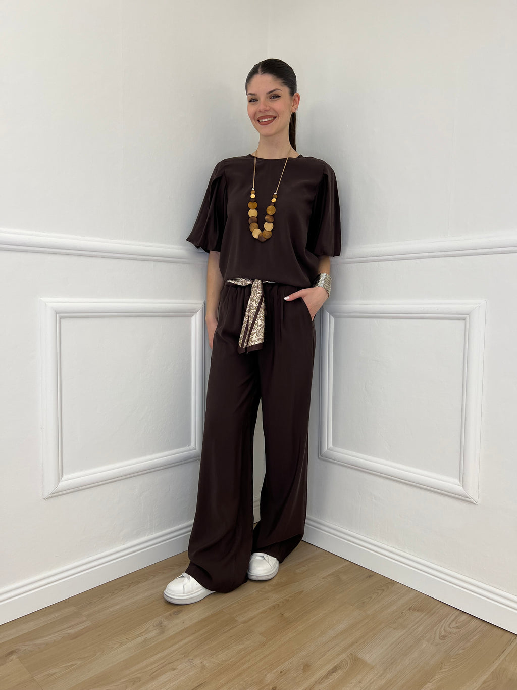 Pantalone Cupro Fusciacca 20527 Moro