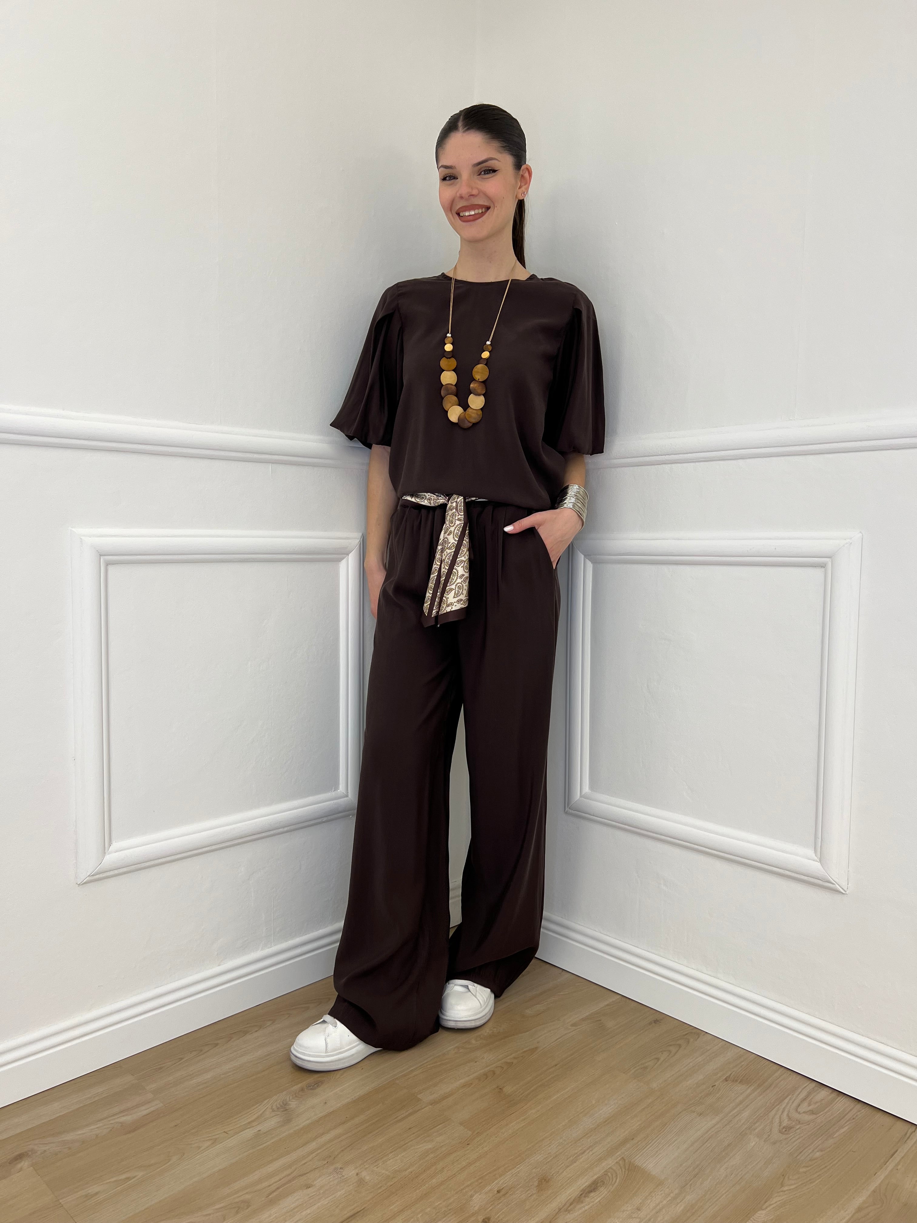 Pantalone Cupro Fusciacca 20527 Moro