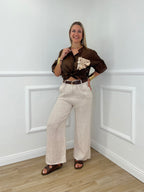 Camicia Tasca Paillettes 672-150 Marrone
