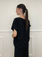 Completo Froissé In Viscosa 8262 Nero