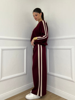 Tuta Bande 7937 Burgundy