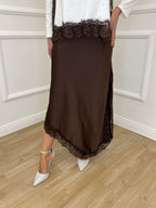 Gonna Asimmetrica Pizzo 2722 Moro