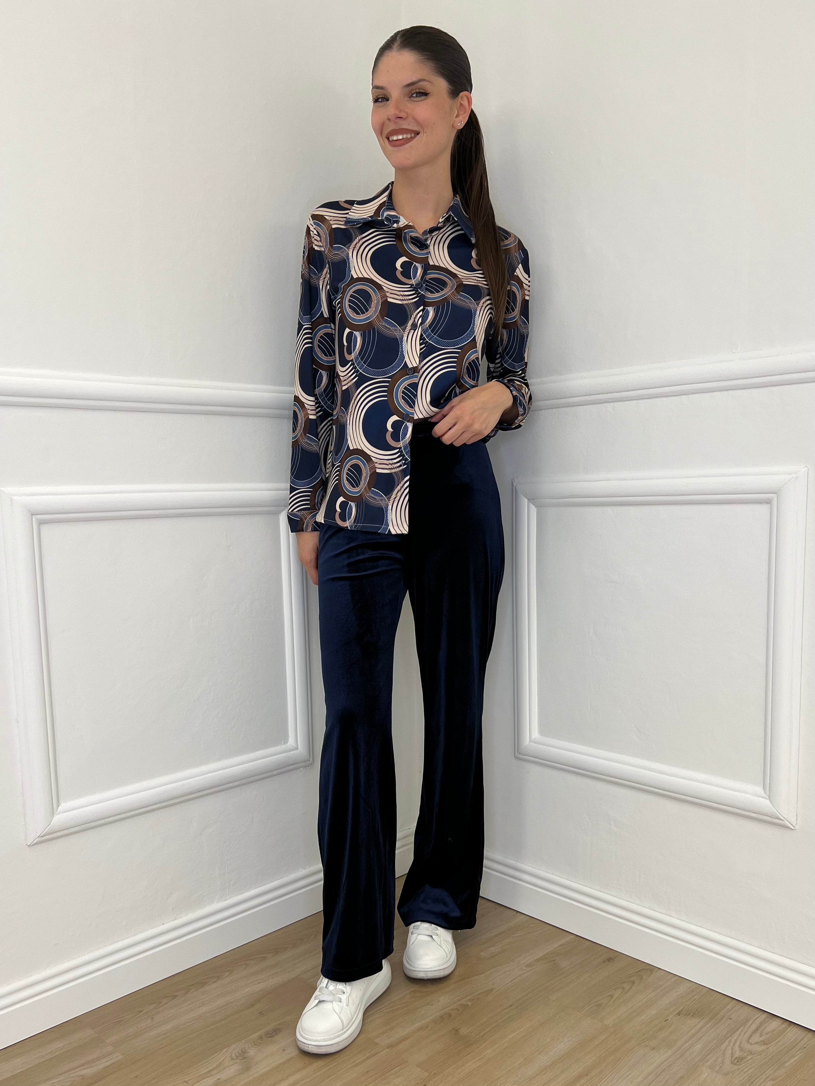 Pantalone Velluto 9857 Blu - Bazar Abbigliamento