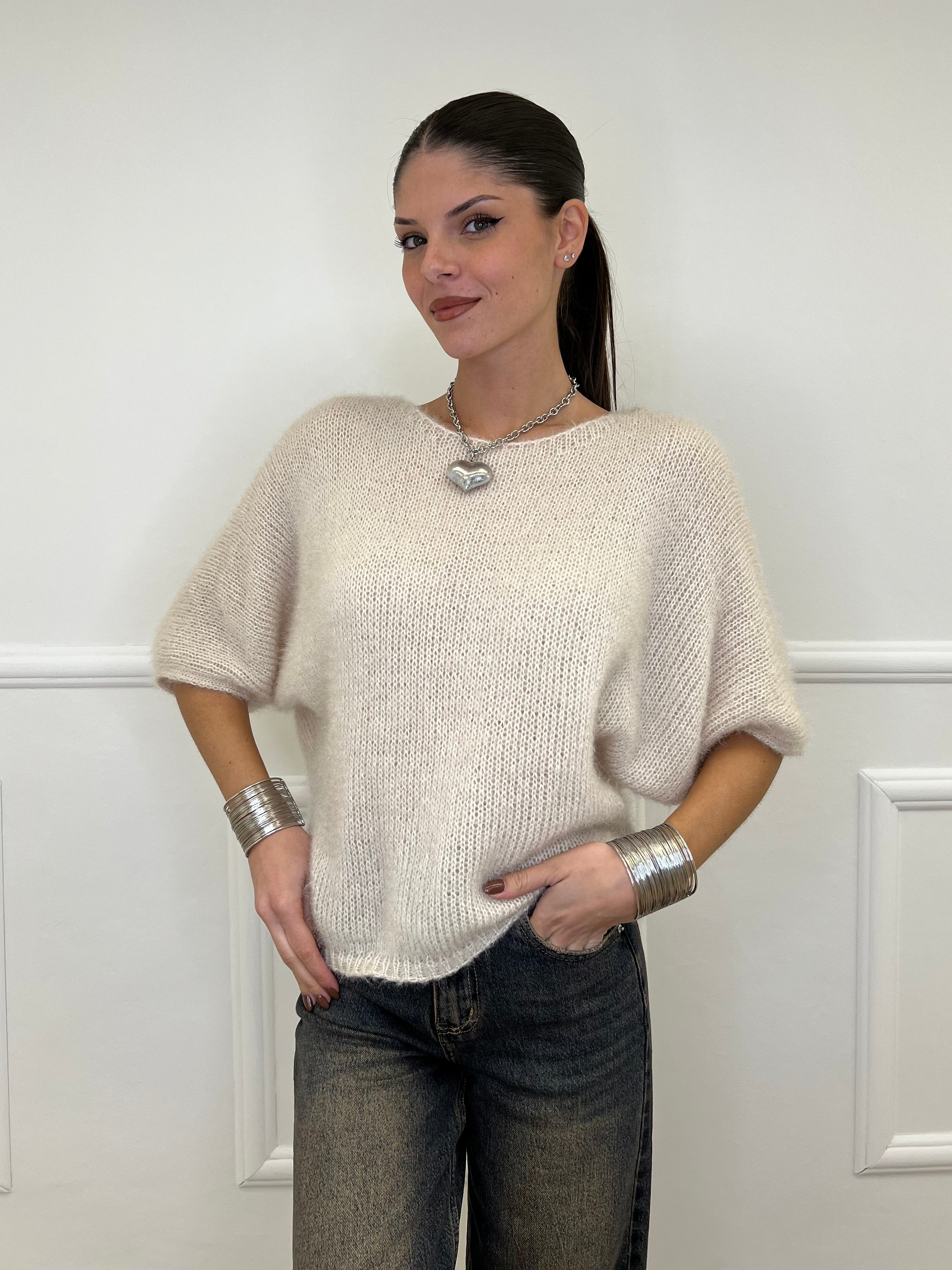 Maglia Mohair 911 Ecru