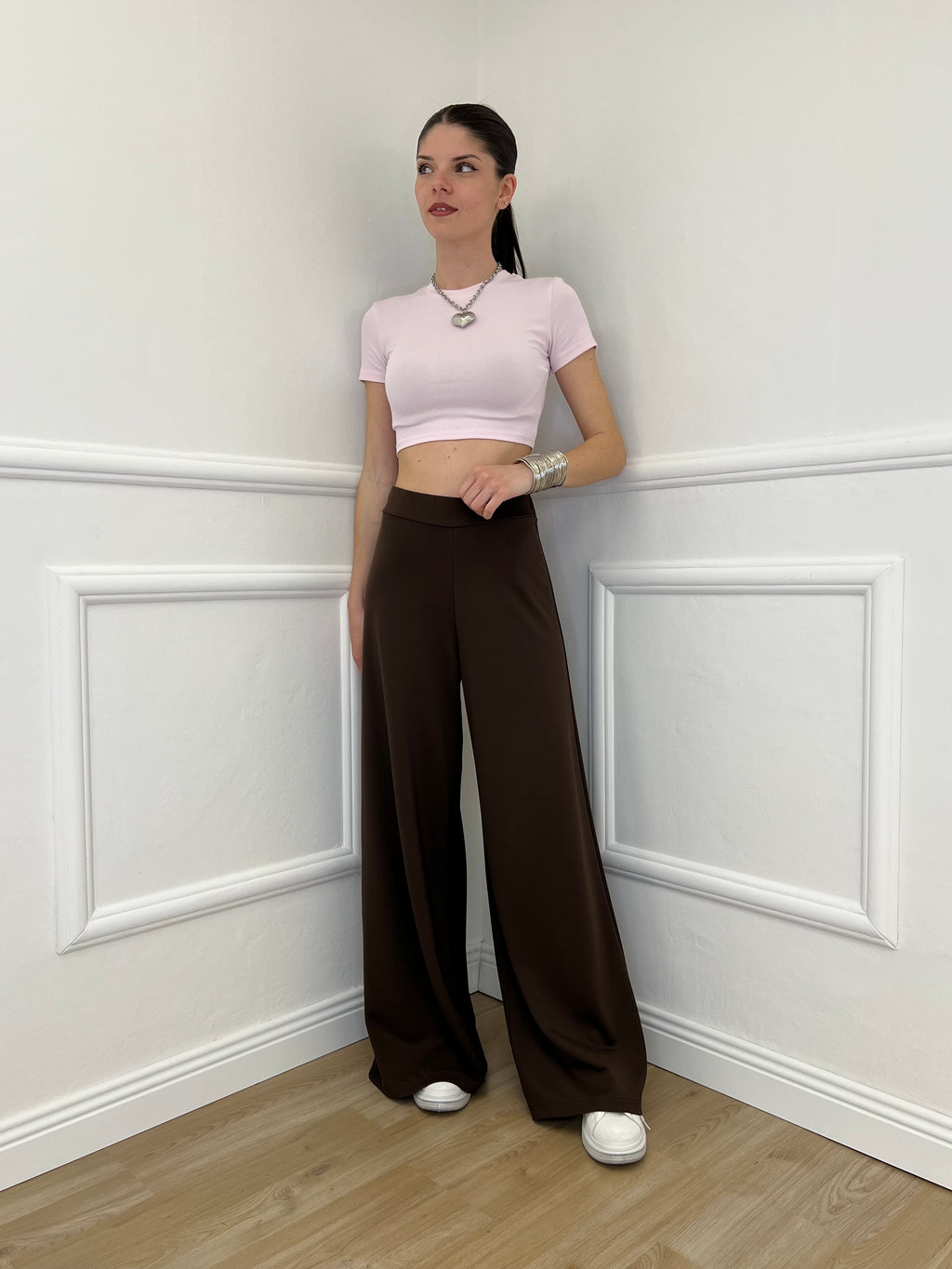 T-shirt Crop Lumina LC240001 Rosa