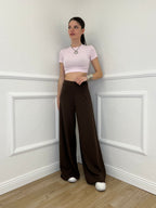 T-shirt Crop Lumina LC240001 Rosa