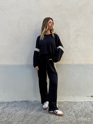 Tuta Viscosa Bande 23162 Nero