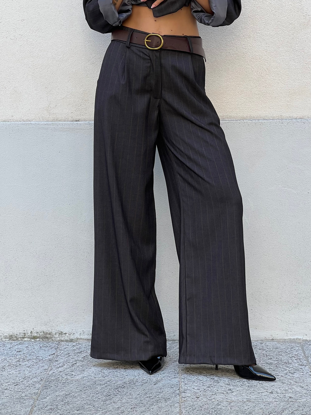 Pantalone Palazzo Gessato 5897 Grigio