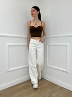 Jeans Palazzo T1001A Panna