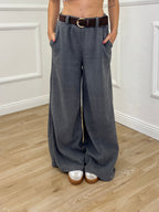 Pantalone Corduroy Cintura 27998 Grigio