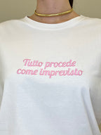 T-shirt Over "Tutto Procede Come Imprevisto"