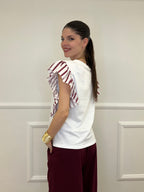 T-shirt Maniche a Righe 1960 Bordeaux