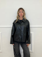Giubbino Over Ecopelle G2651 Nero
