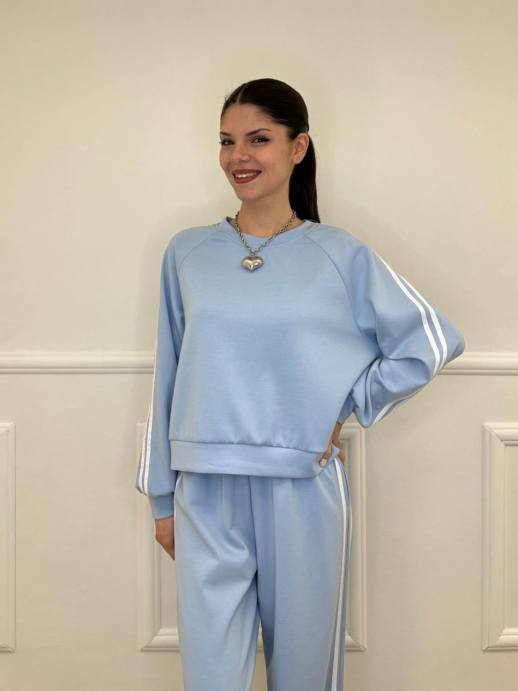 Tuta Bande Girocollo 88426 Azzurro