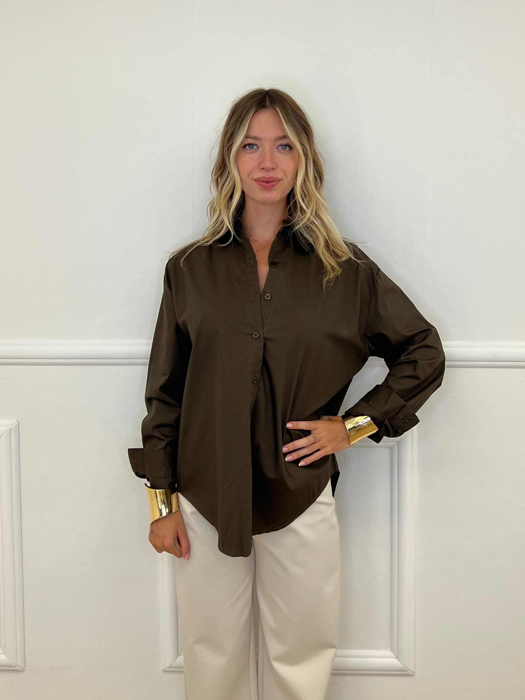 Camicia Over New York 9876 Marrone