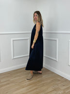 Abito Sfondo Piega 83381 Blu
