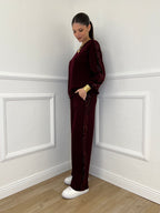 Tuta con Paillettes 21172 Burgundy