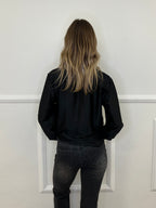 Camicia Over Chiffon 2372 Nero
