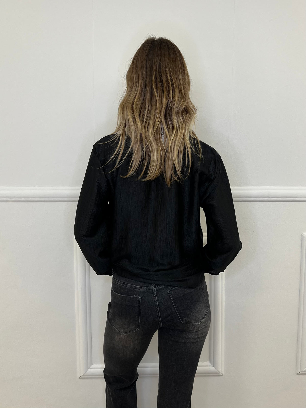 Camicia Over Chiffon 2372 Nero
