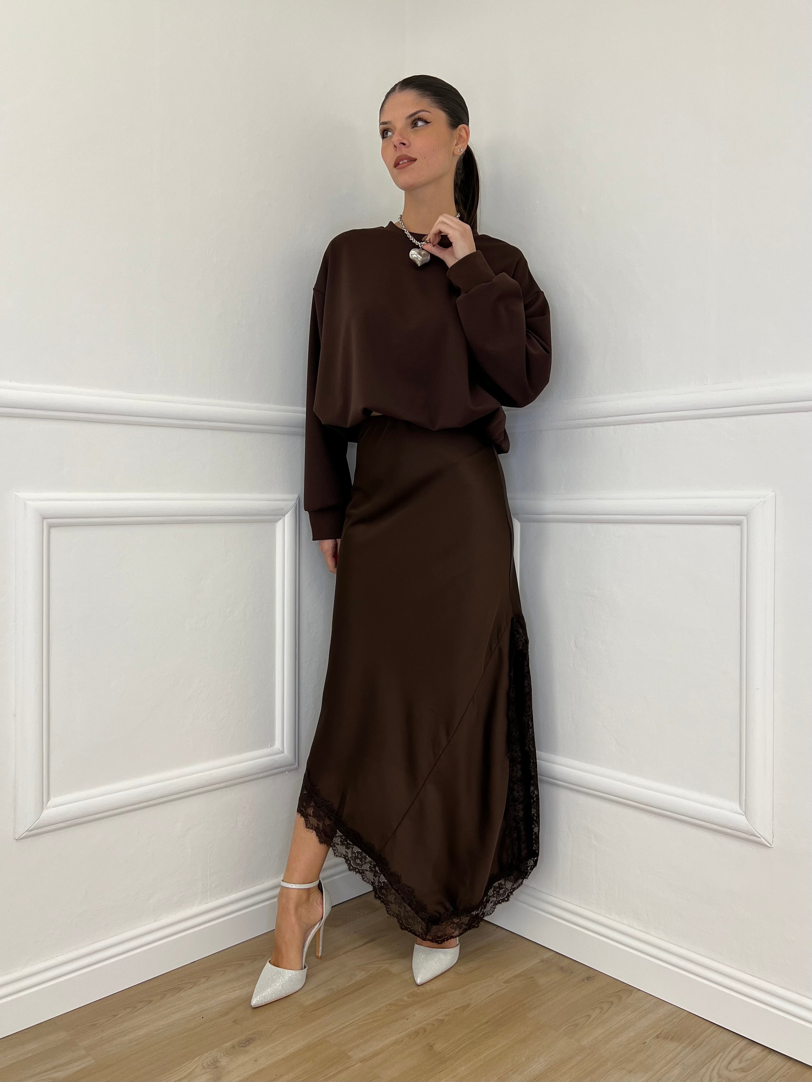 Felpa Crop 83625 Moro