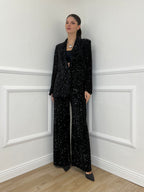 Pantalone Ciniglia Paillettes 2460 Nero