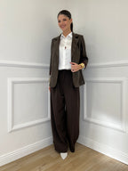 Faux Leather Jacket 25330 Brown