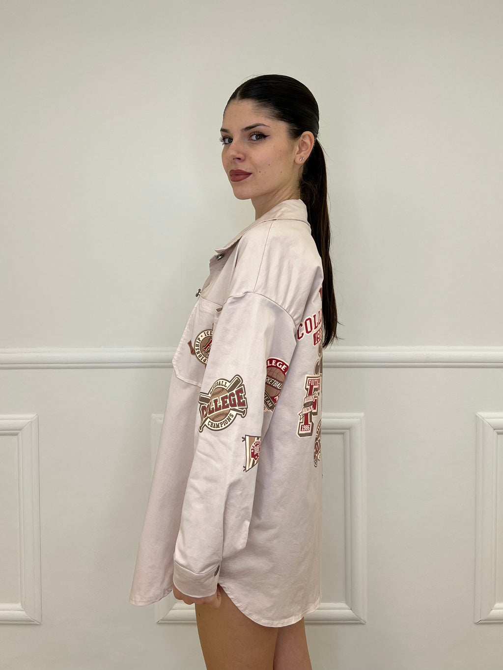 Giacca Camicia College 223606 Rosa