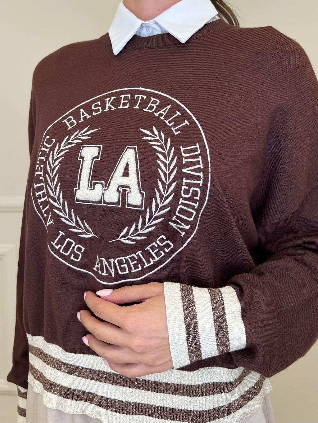 Maglia College Scatoletta BJ45 Caffè - Bazar Abbigliamento