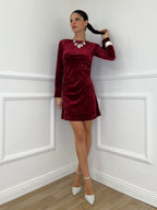 Abito Velour 2704 Bordeaux