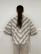 Pelliccia Chevron C037 Ecru