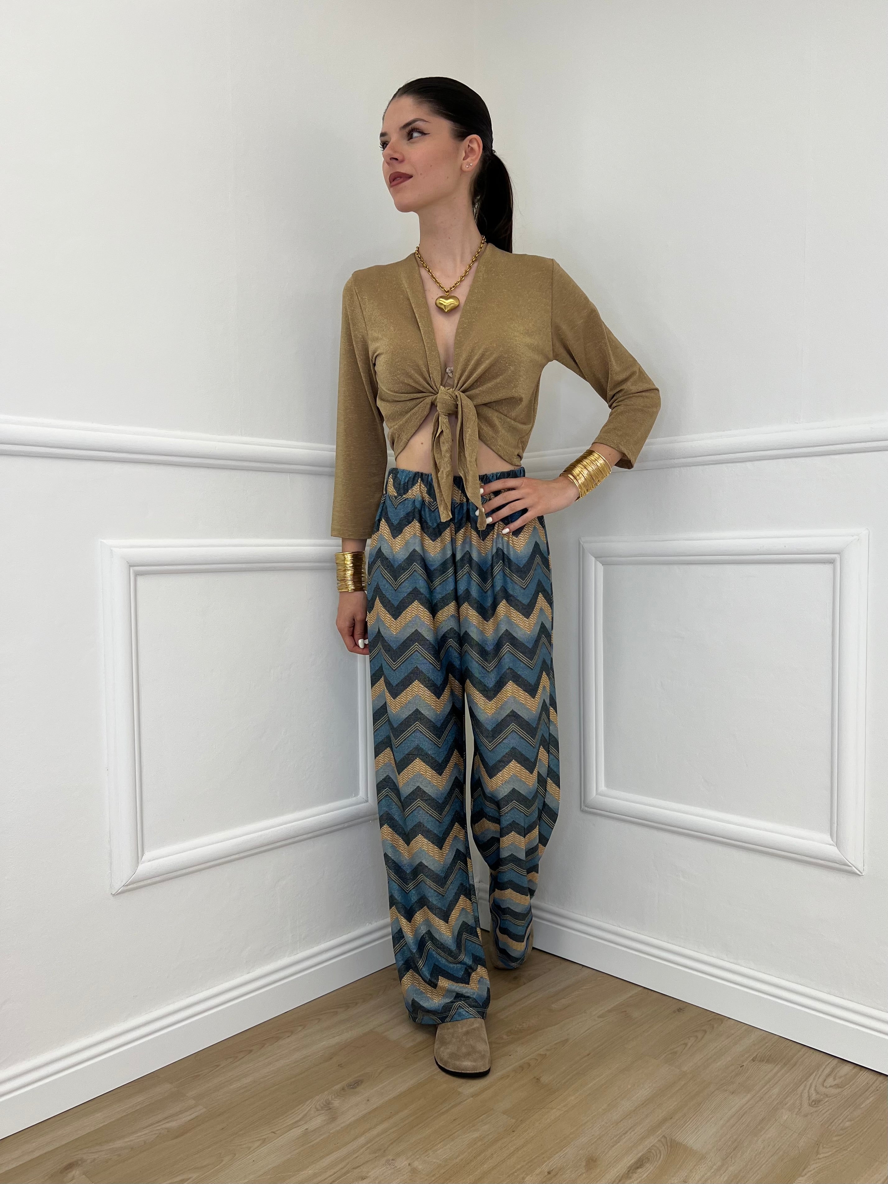 Pantalone Lurex Chevron 1795 Ottanio