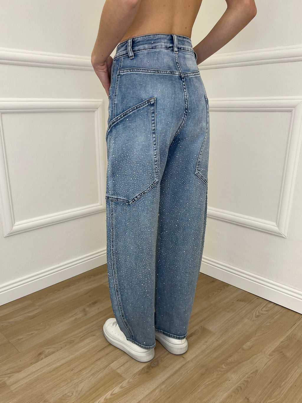 Jeans Balloon Strass Tasche 26400
