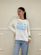 Maglia "Non Mi Dovete Stressare" 3695 Bianco