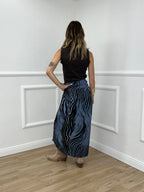 Gonna Pareo Zebra 199-765 Azzurro e Moro