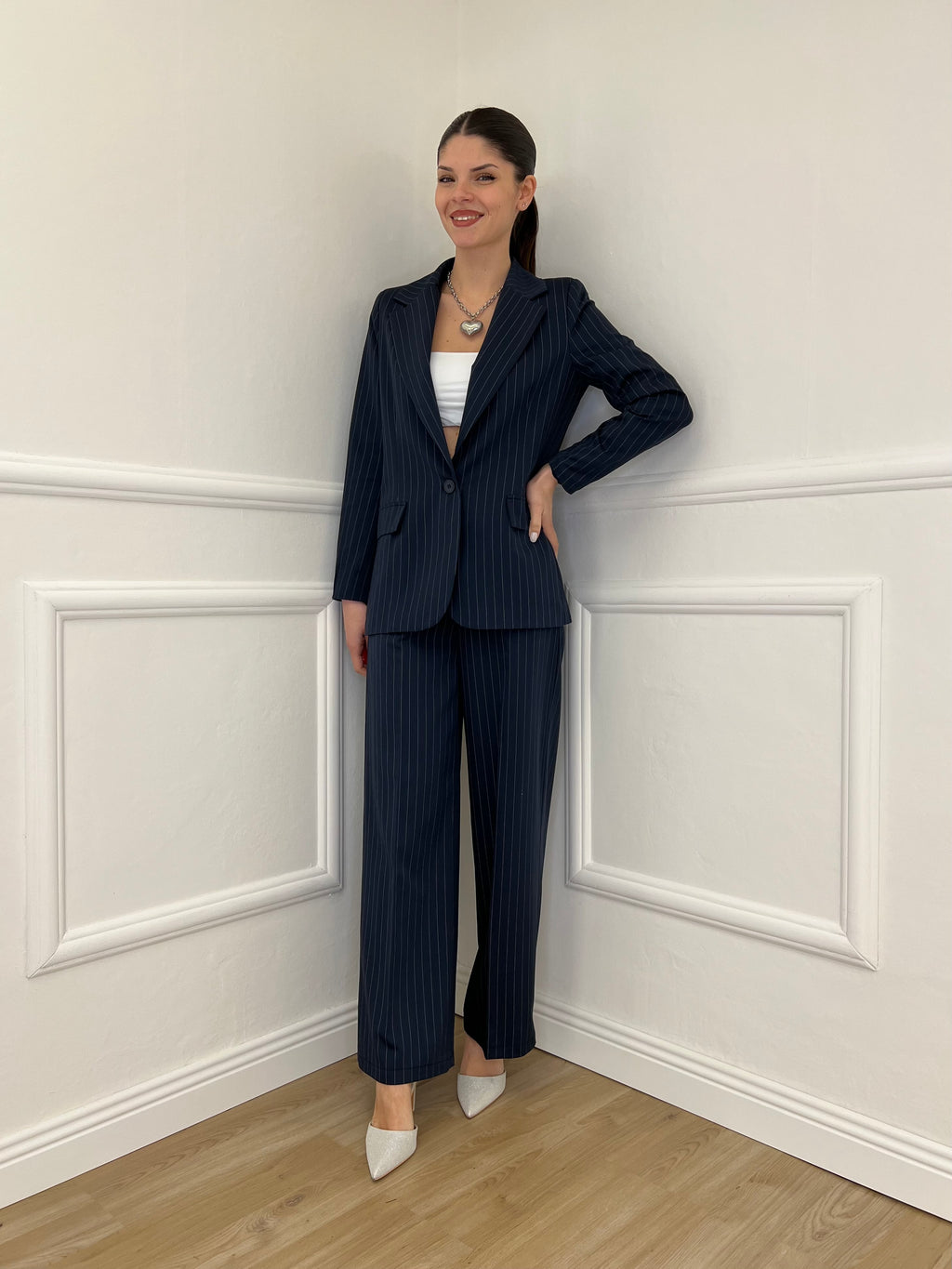 Tailleur Gessato G27636 Blu