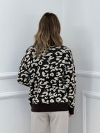 Cardigan Coreana Maculato 1907 Marrone