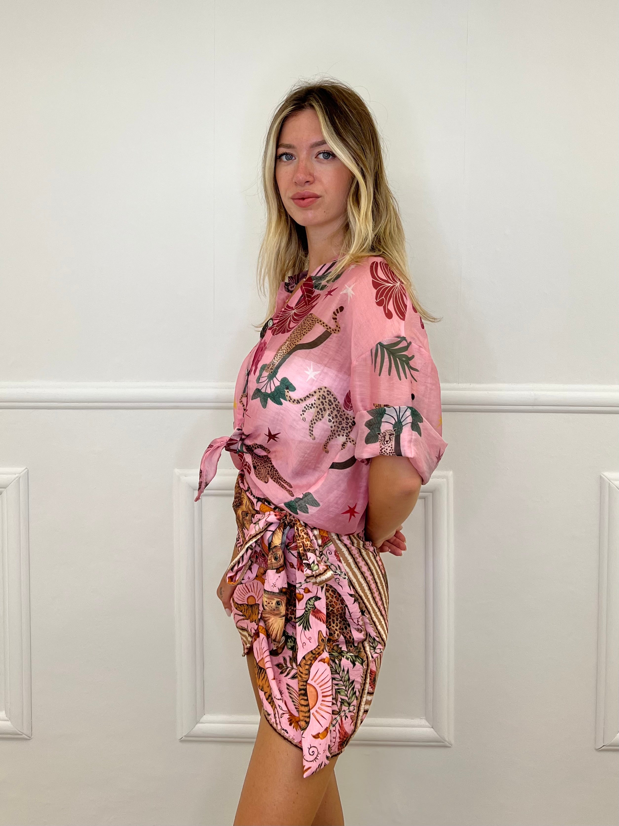 Camicia Jungle Tencel 2955 Rosa