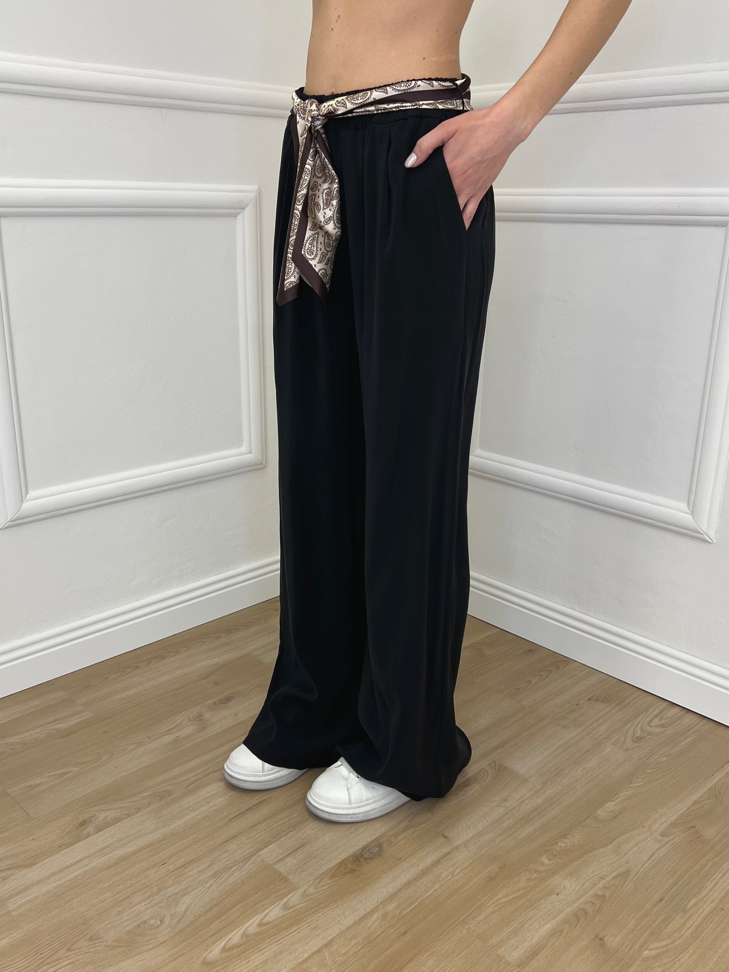 Pantalone Cupro Fusciacca 20527 Nero