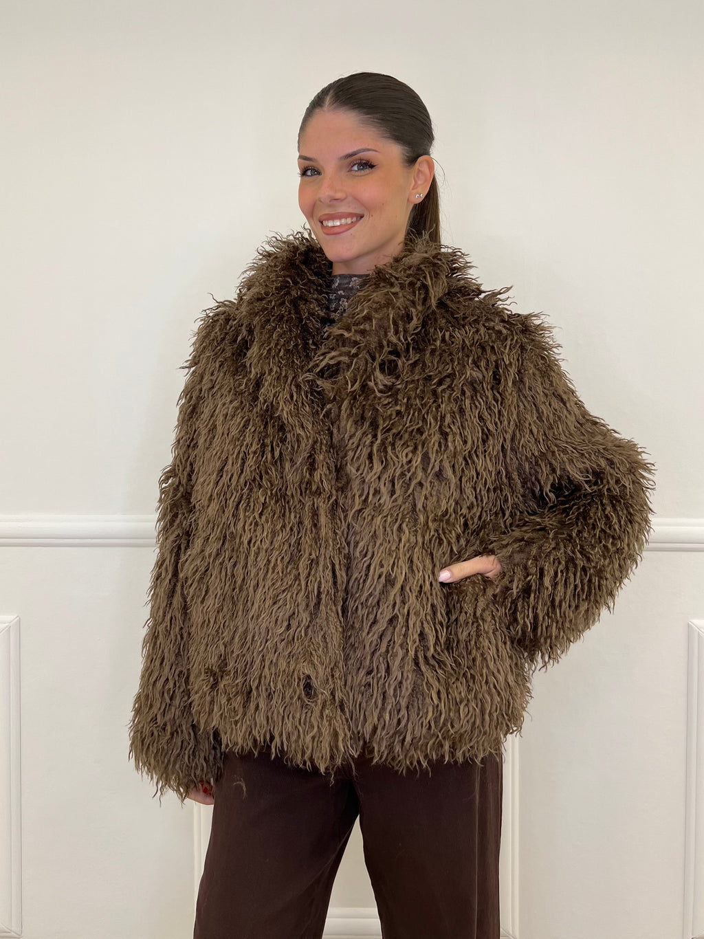 Kalgan AG002 Taupe Fur Coat