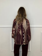 Camicia Chiffon Fantasia Fiocco 2836 Burgundy