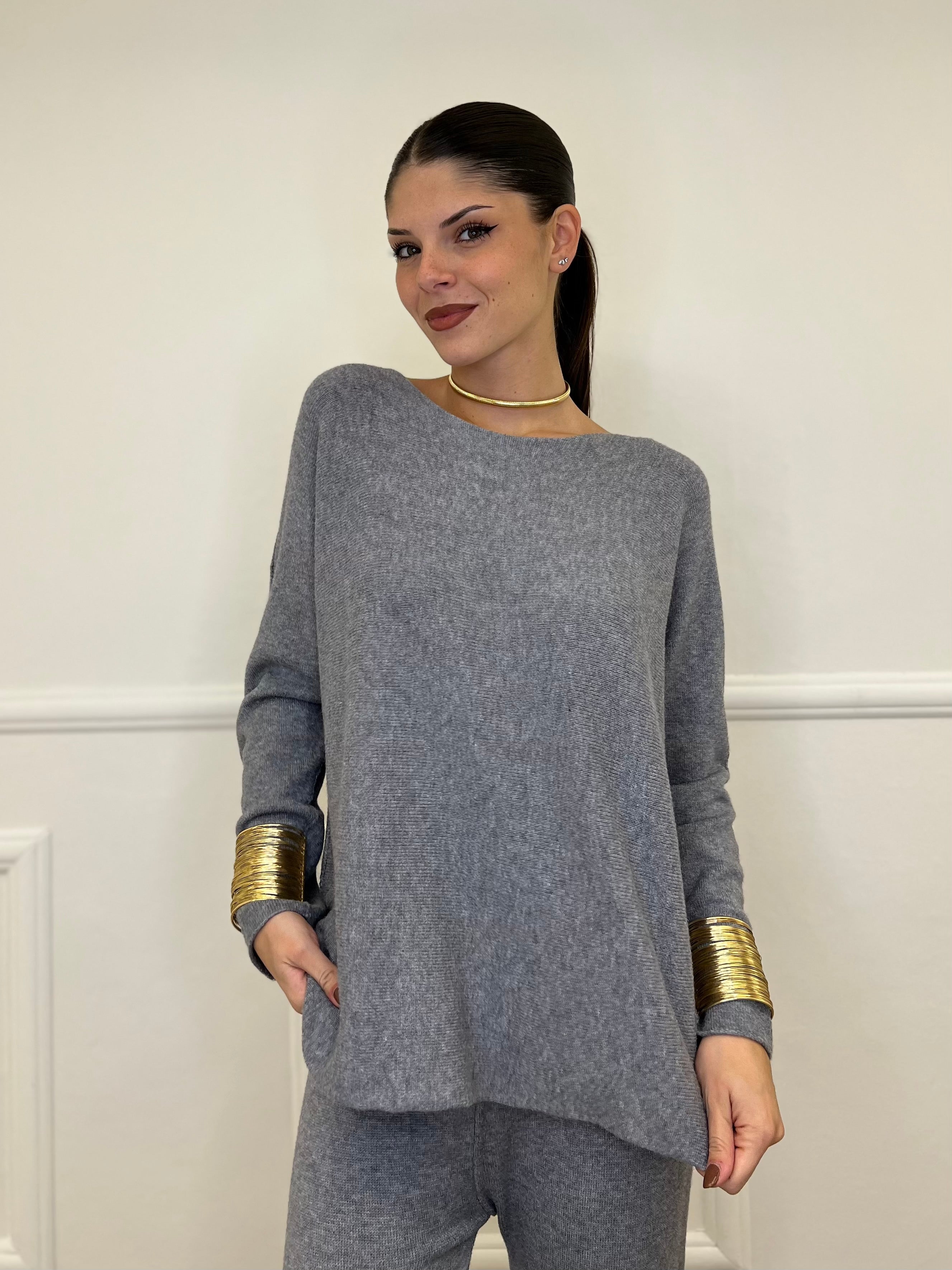 Completo Girocollo 24043 Grigio