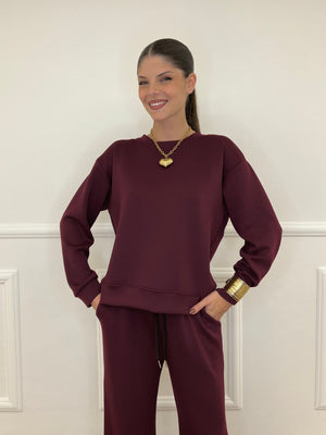 Felpa Girocollo 6818 Burgundy