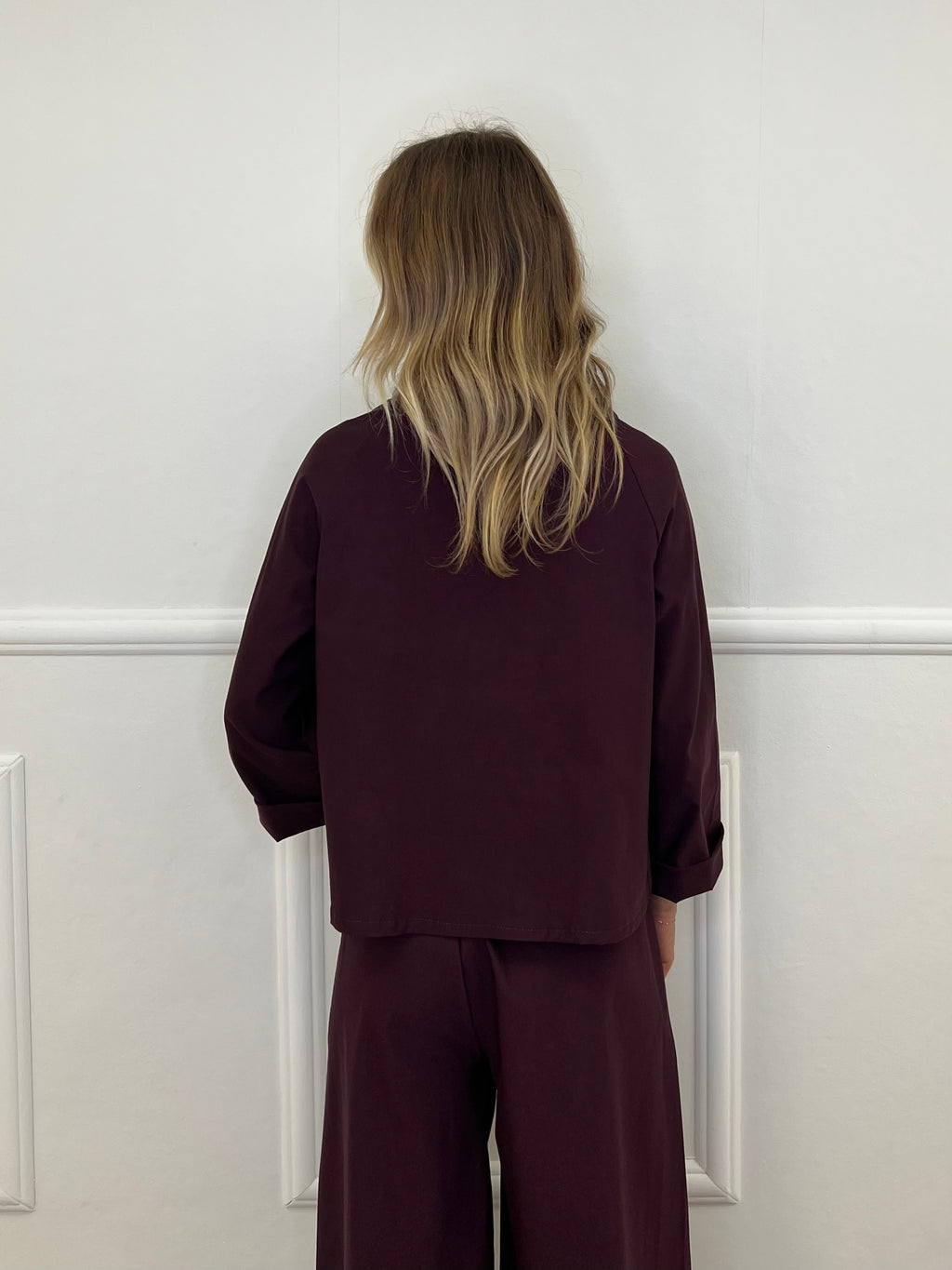 Giacca Diagonale Punto Milano 2661 Burgundy