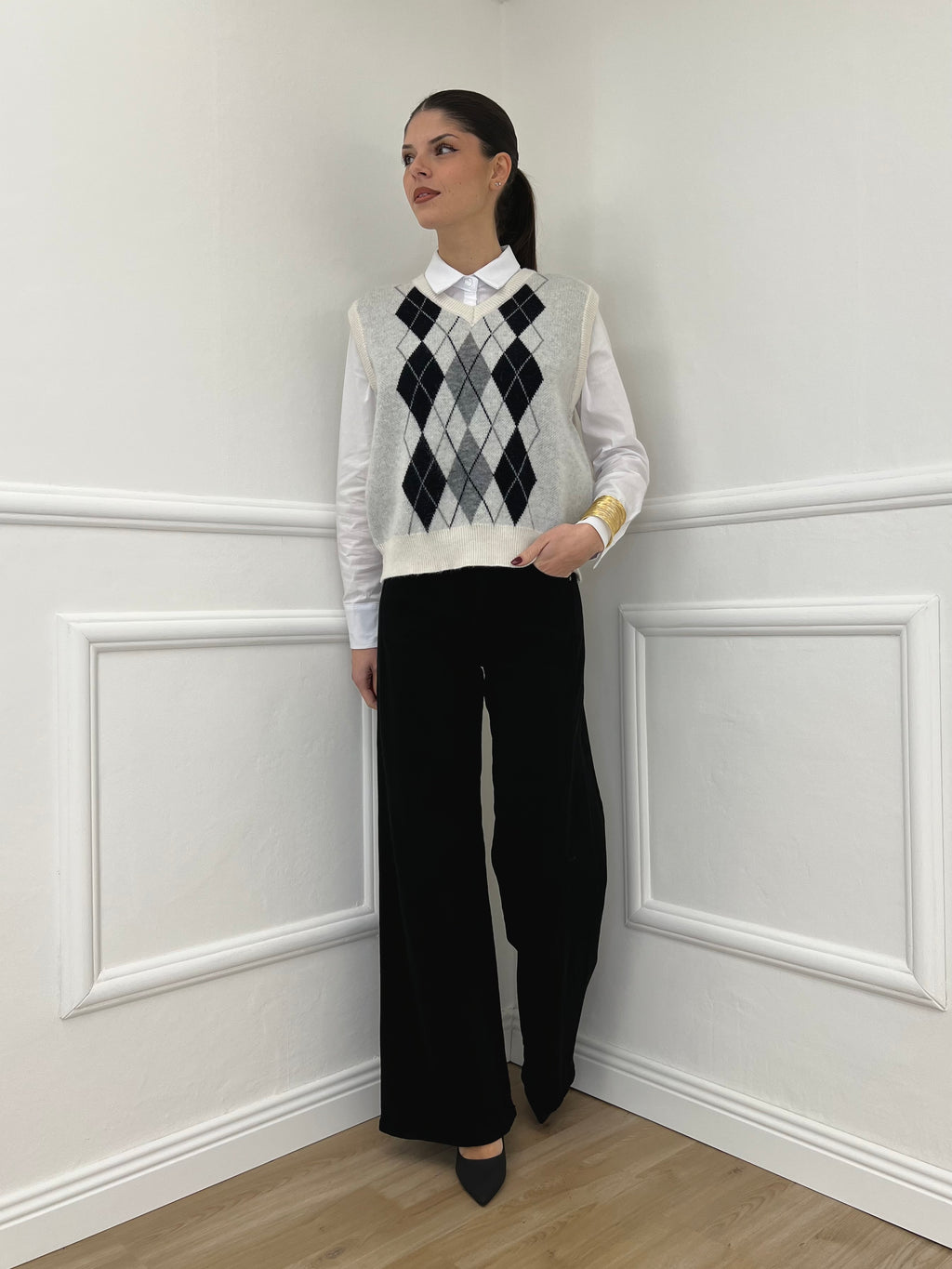 Gilet Losanghe 261711 Panna