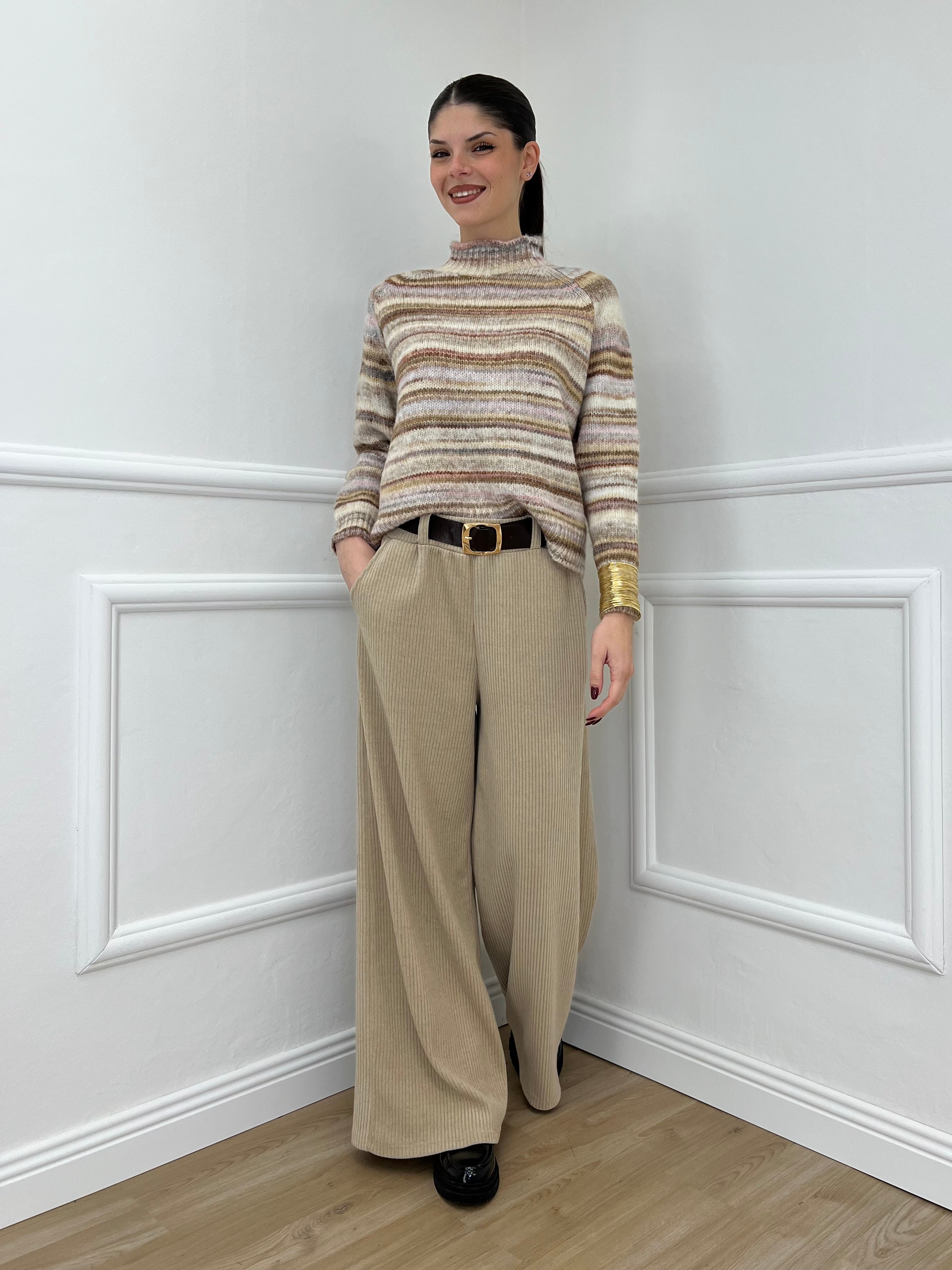 Pantalone Corduroy 6156 Beige
