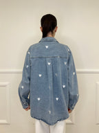 Giacca Camicia Denim Cuori 0805 Jeans