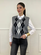 Gilet Losanghe 261711 Grigio