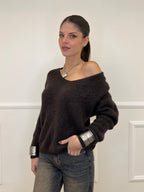 Maglia a V Alpaca 24103