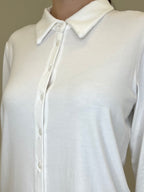 Camicia in Jersey di Viscosa 28163 Bianco